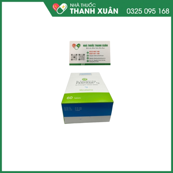 Viên uống Pentasa Tablet 1g trị viêm ruột mãn tính (6 vỉ x 10 viên)
